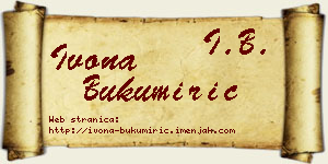 Ivona Bukumirić vizit kartica